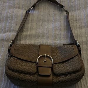 Coach Brown Designer Shoulder Bag in like new condition very little use